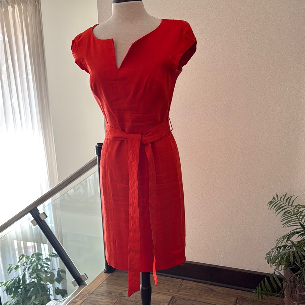Milly Linen Trapunto Dress.